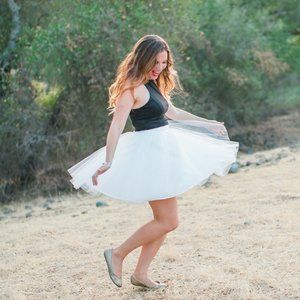 Space 46 Ivory Tulle Skirt